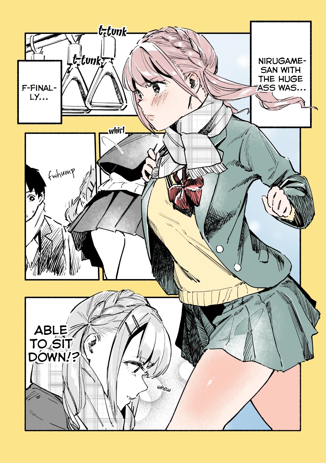 Nirugame-Chan With The Huge Ass And Usami-Kun Chapter 17: A Story Of A Girl With A Huge Ass Once Again Failing To Sit Down - Picture 1