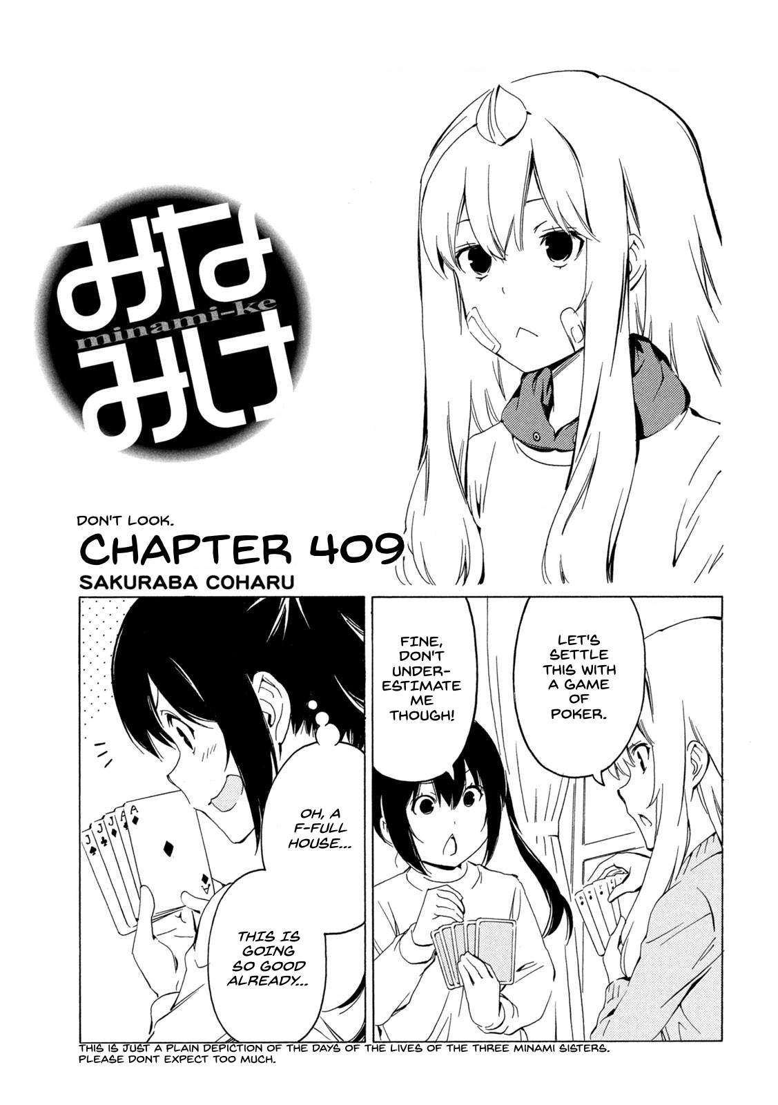Minami-Ke Chapter 409: Don't Look - Picture 1