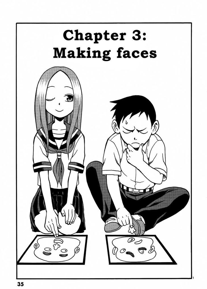 Karakai Jouzu No Takagi-San Vol.1 Chapter 3 : Making Faces - Picture 1