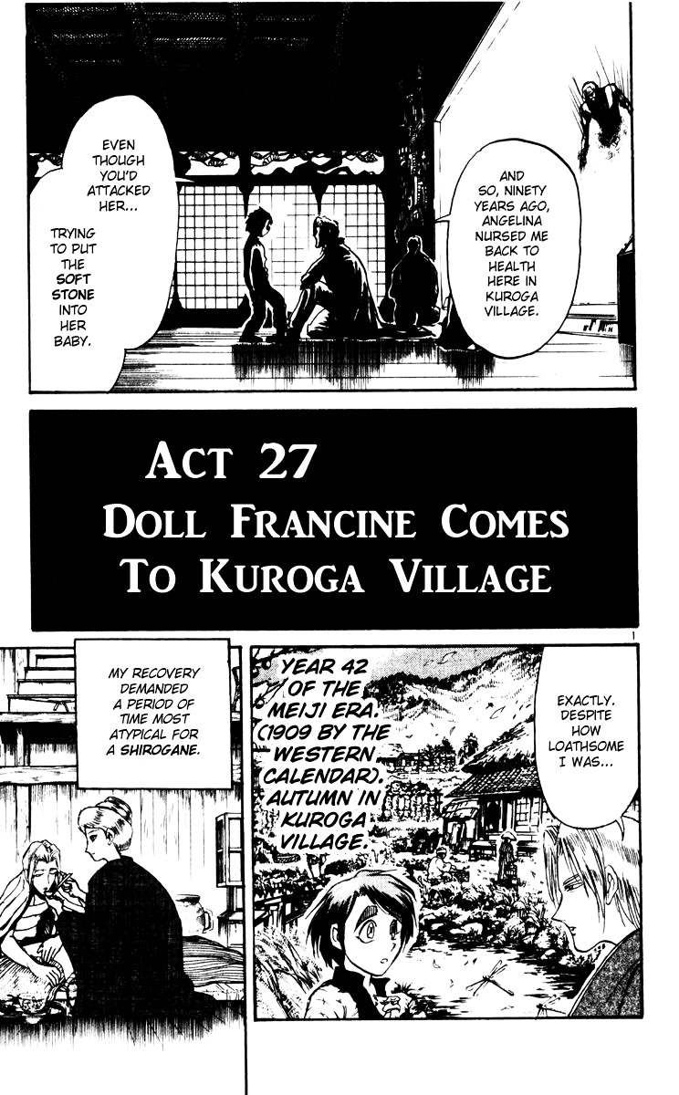 Karakuri Circus Chapter 239 : Circus〜Final Act—Act 27: Doll Francine Comes To Kuroga Village - Picture 1