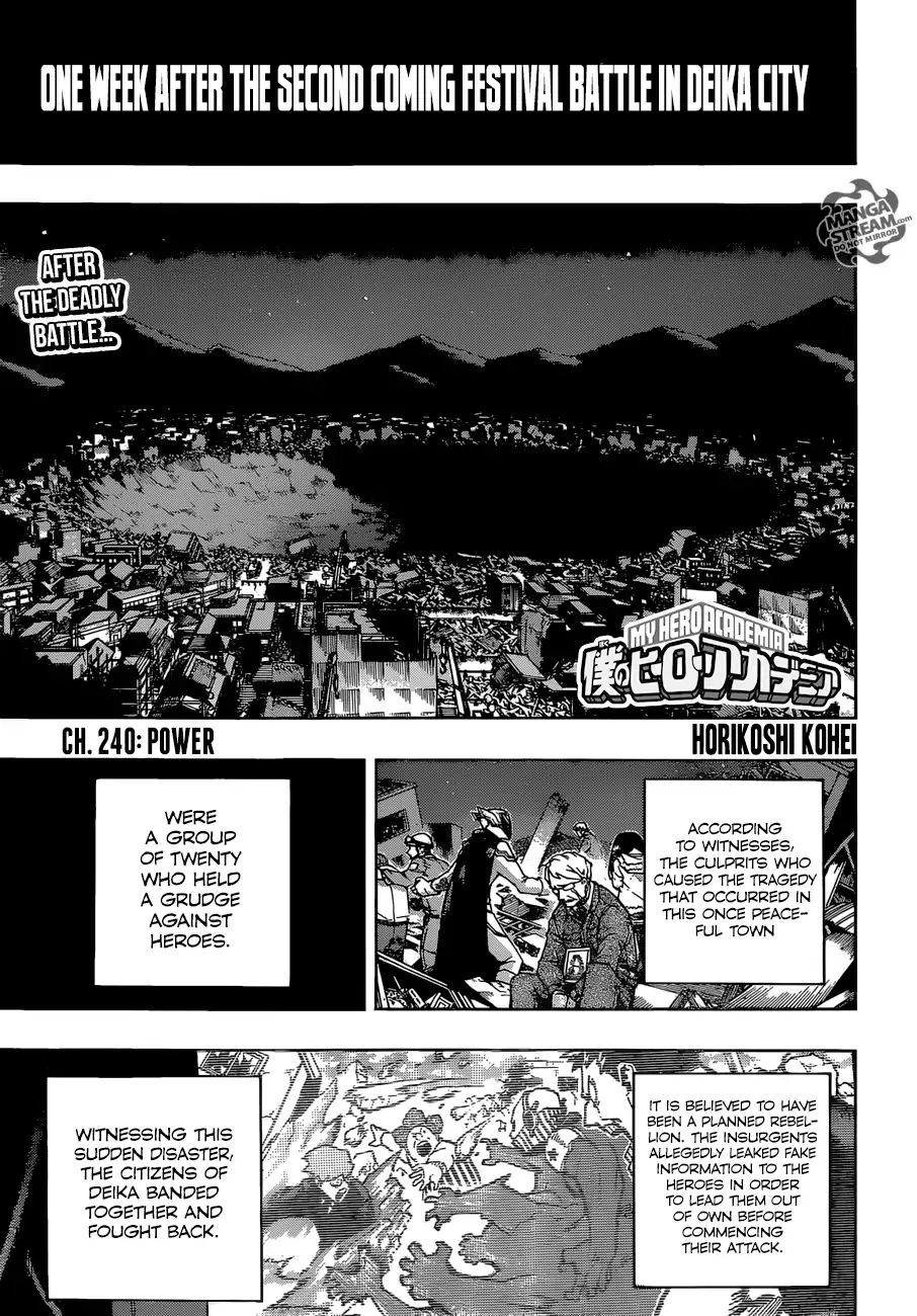 Boku No Hero Academia Chapter 240: Power - Picture 1