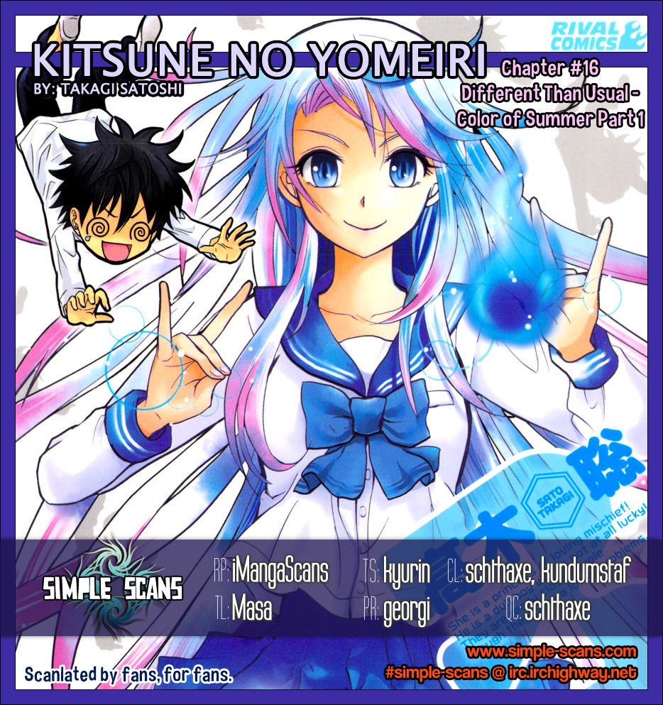 Kitsune No Yomeiri Vol.3 Chapter 16 : Different Than Usual - Color Of Summer. Part 1 - Picture 1