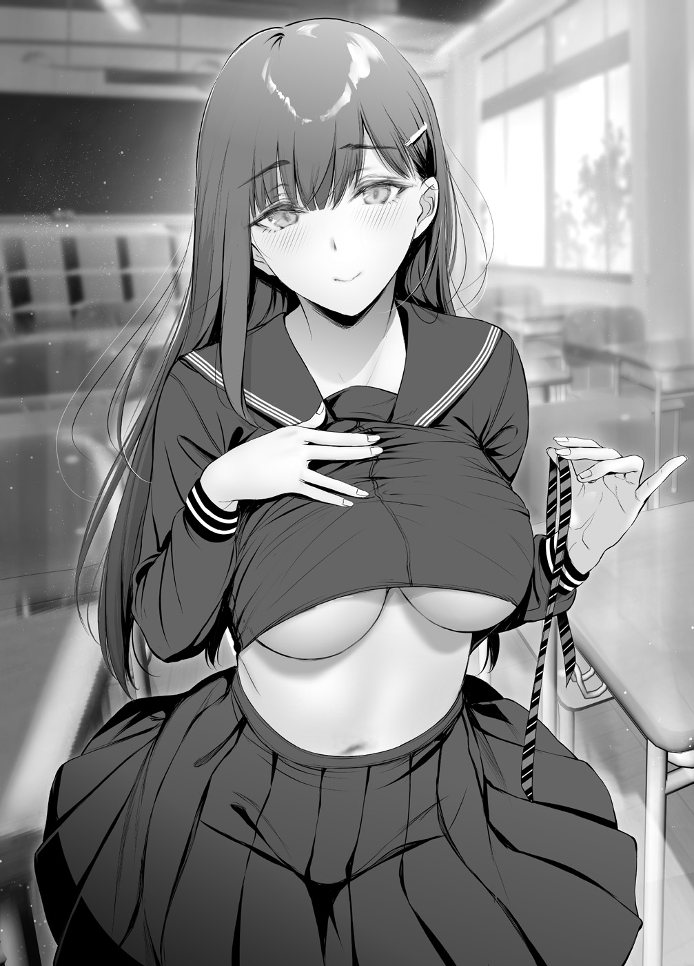 Kininaru Danshi Ni ○○ Suru On'nanoko. Chapter 57: A Secretly Lewd Classmate Who Calls The Boy She's Interested In To An Empty Classroom To Tell Him That She Hasn't Been Wearing Anything All Day. - Picture 2