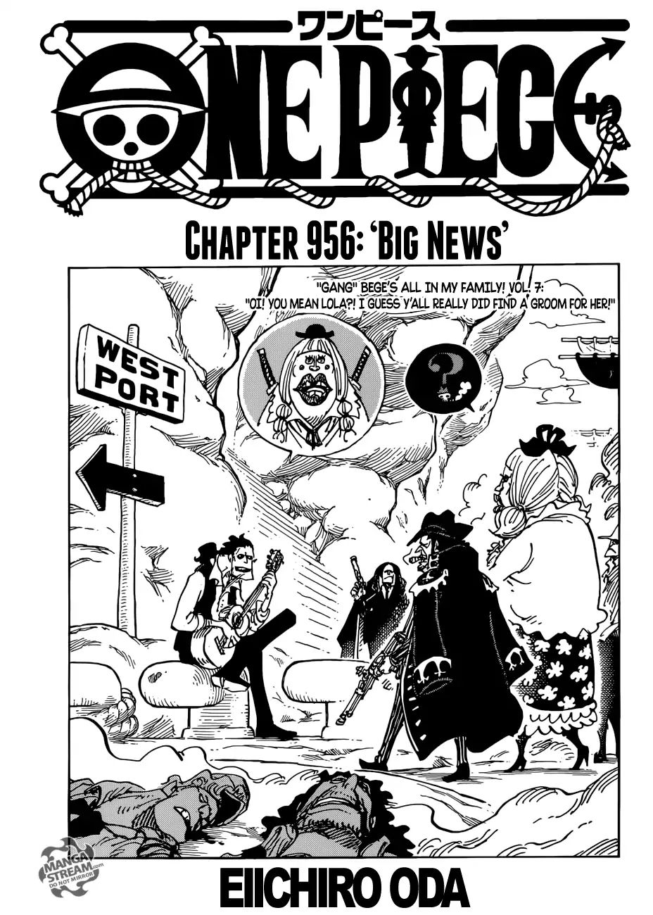 One Piece Chapter 956: Big News - Picture 1