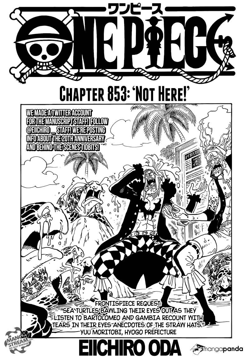 One Piece Chapter 853 : Not Herea - Picture 1