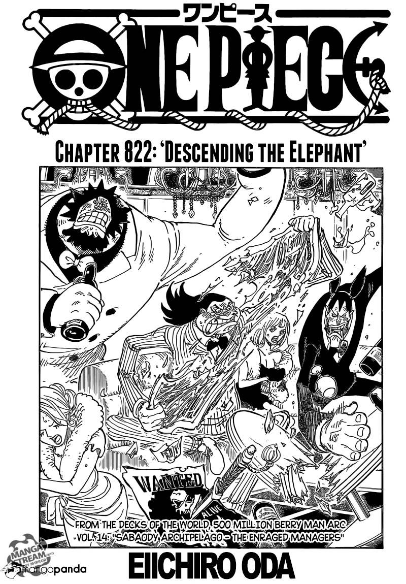 One Piece Chapter 822 : Descending The Elephant - Picture 1