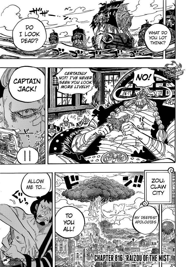 One Piece Chapter 817 : Raizou Of The Mist - Picture 3