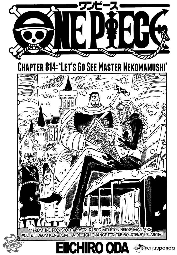 One Piece Chapter 814 : Let S Go To See Master Nekomamushi - Picture 1