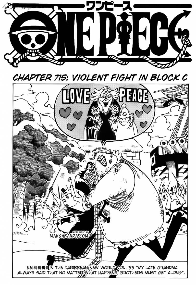One Piece Chapter 715 : Violent Fight In Block C - Picture 3