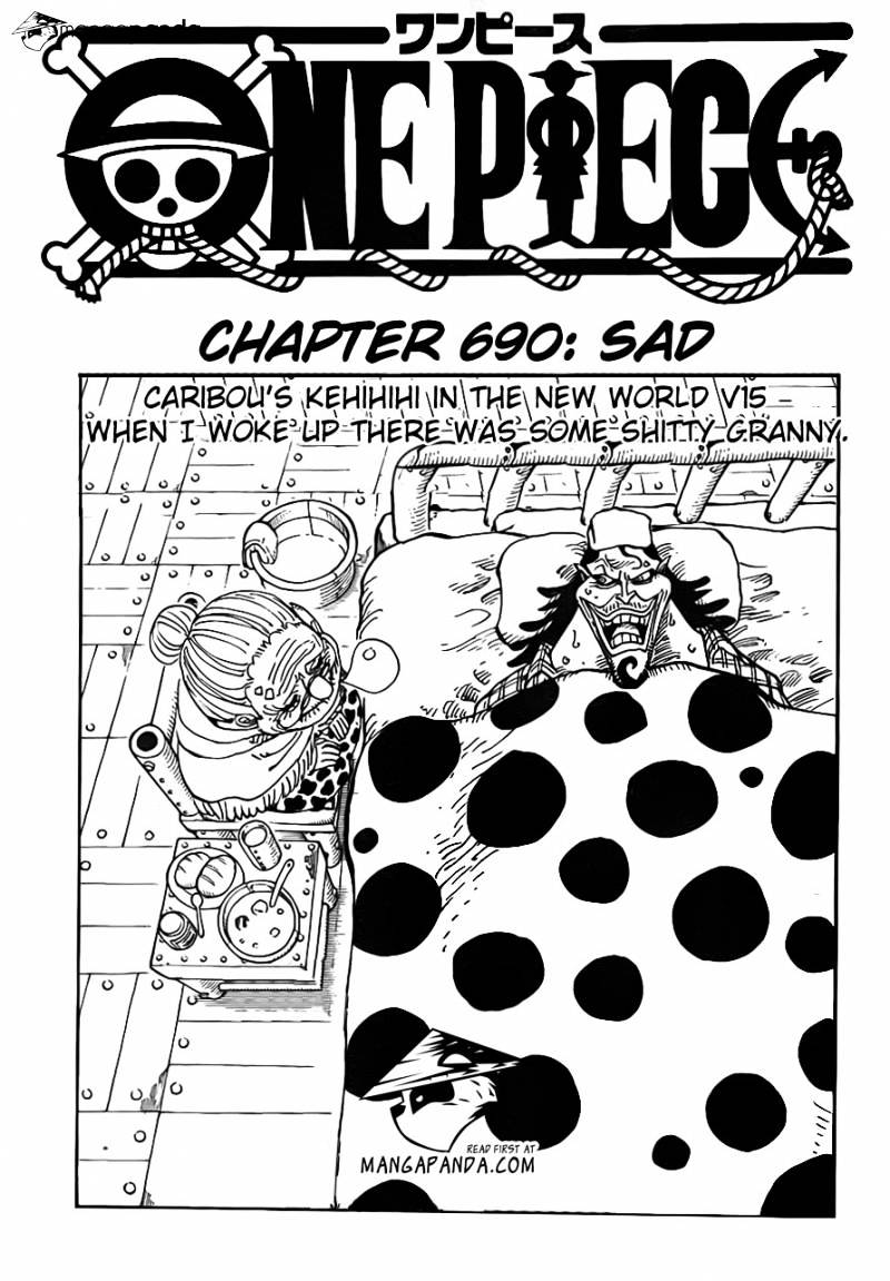 One Piece Chapter 690 : Sad - Picture 3