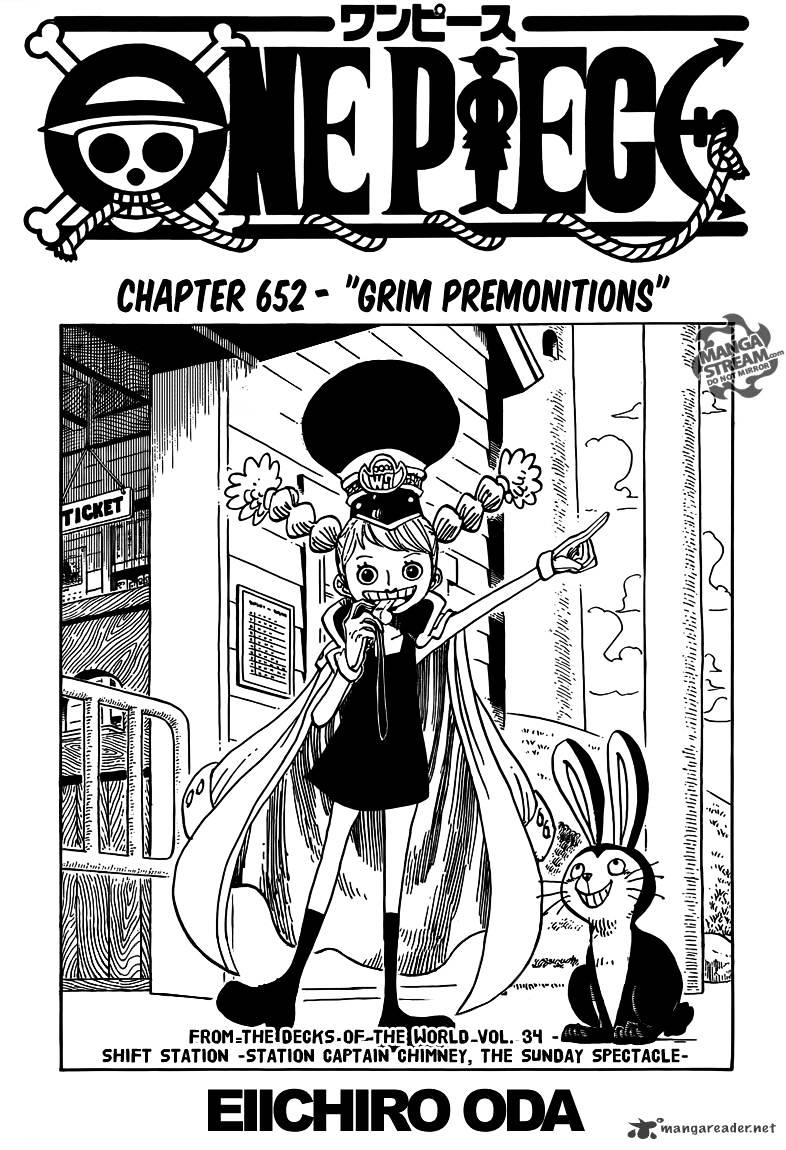One Piece Chapter 652 : Grim Premonitions - Picture 1