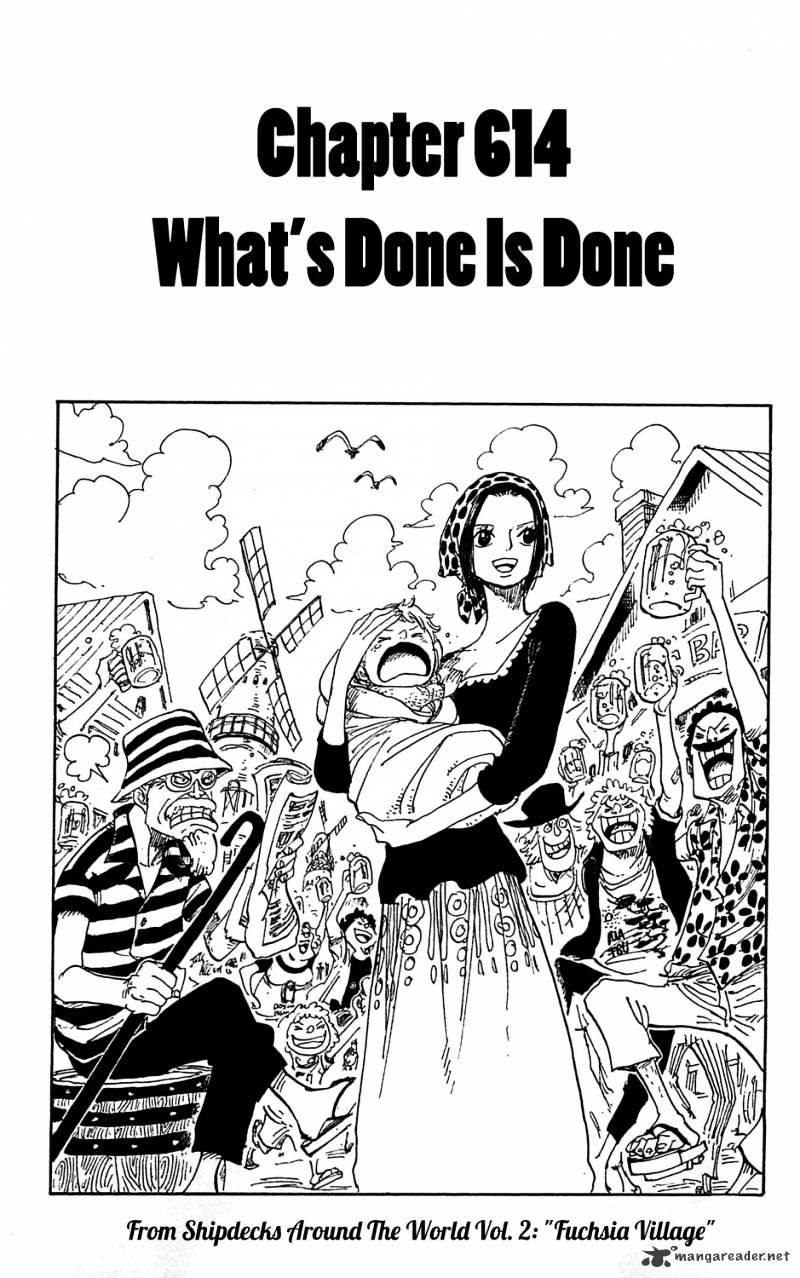 One Piece Chapter 614 : What S Done Is Done - Picture 1