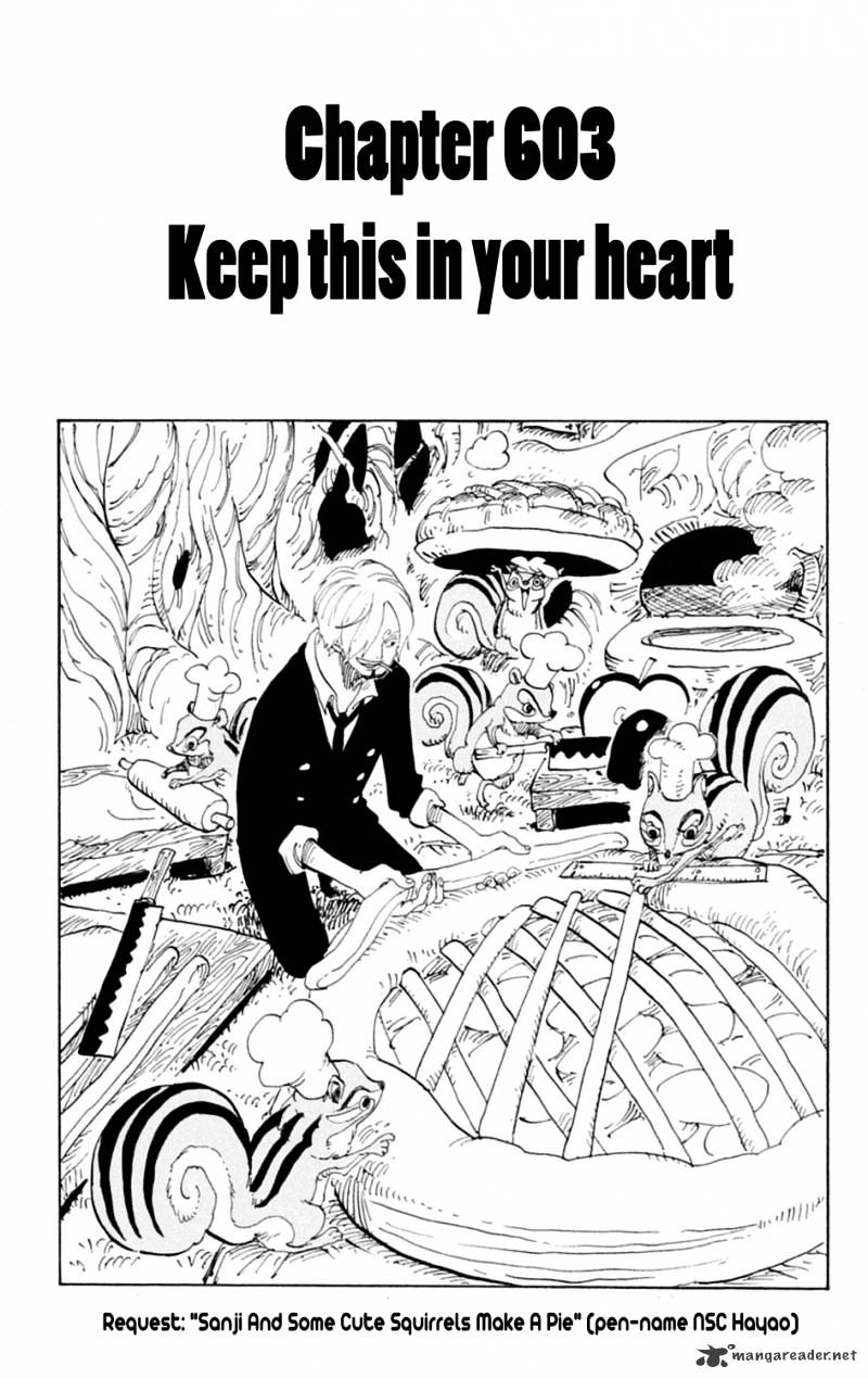 One Piece Chapter 603 : Keep It In Your Heart - Picture 1