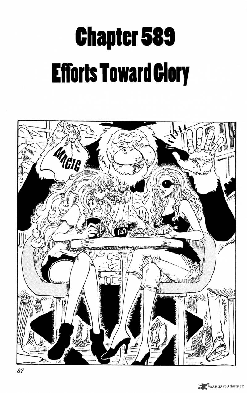 One Piece Chapter 589 : Efforts Toward Glory - Picture 1