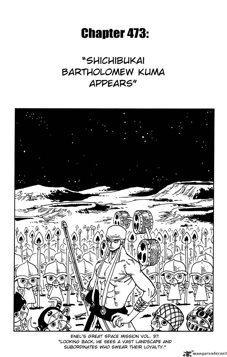 One Piece Chapter 473 : Royal Shichibukai Bartholemew Kuma Appears - Picture 1