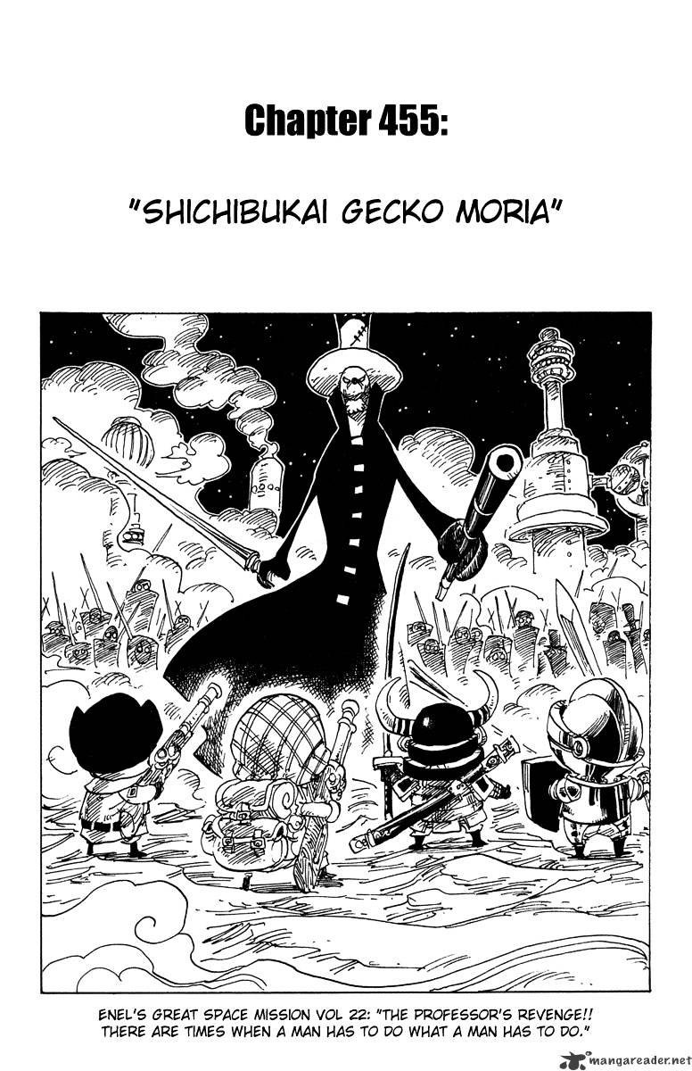 One Piece Chapter 455 : King Of The Depths The Shichibukai Gecko Moria - Picture 1