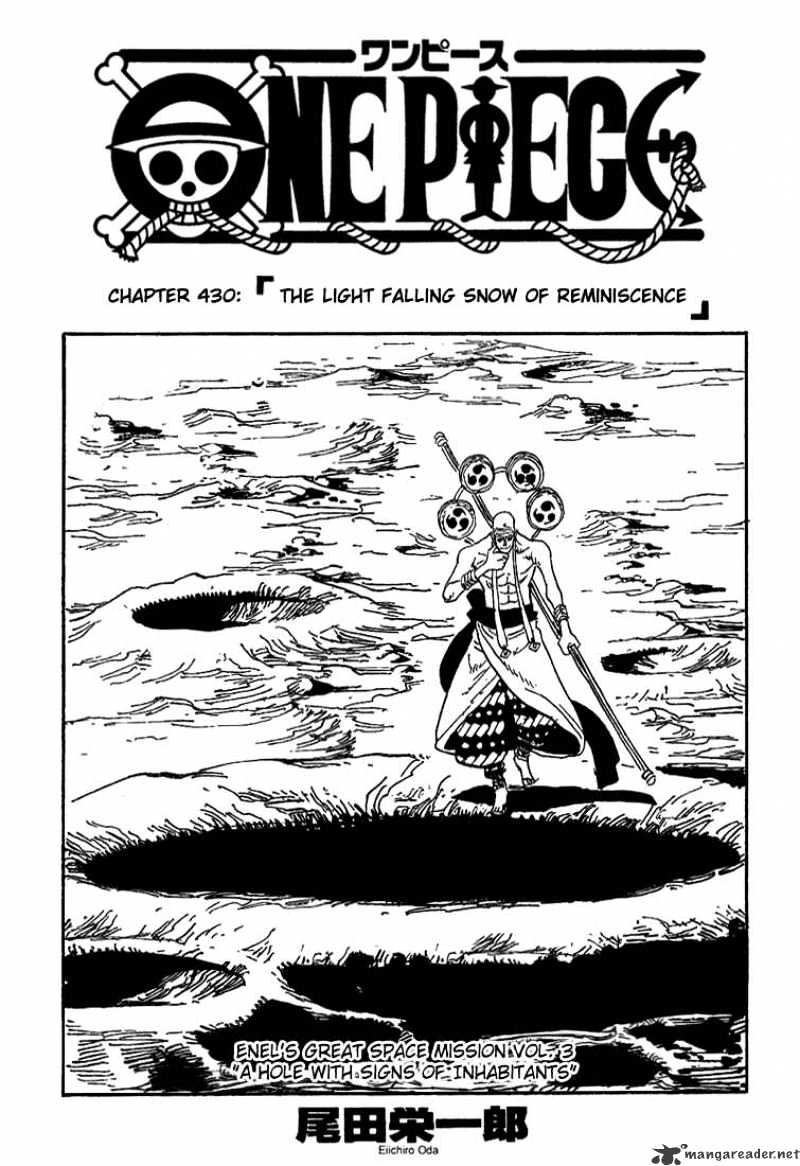 One Piece Chapter 430 : The Light Falling Snow Of Reminiscence - Picture 1