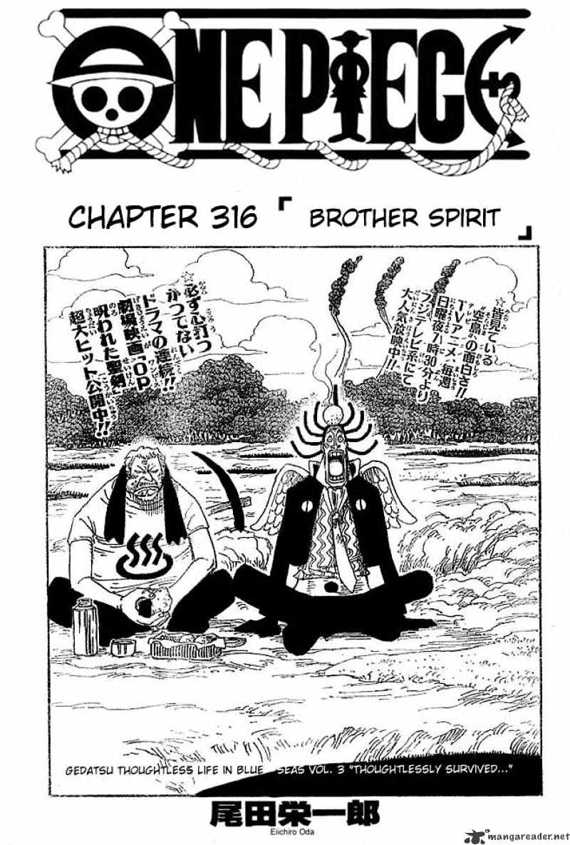 One Piece Chapter 316 : Brother Spirit - Picture 1