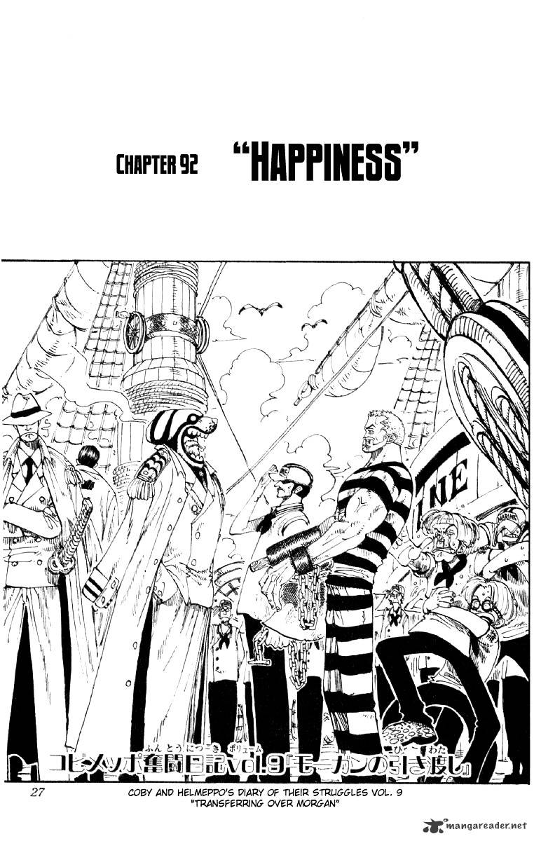 One Piece Chapter 92 : Happiness - Picture 1