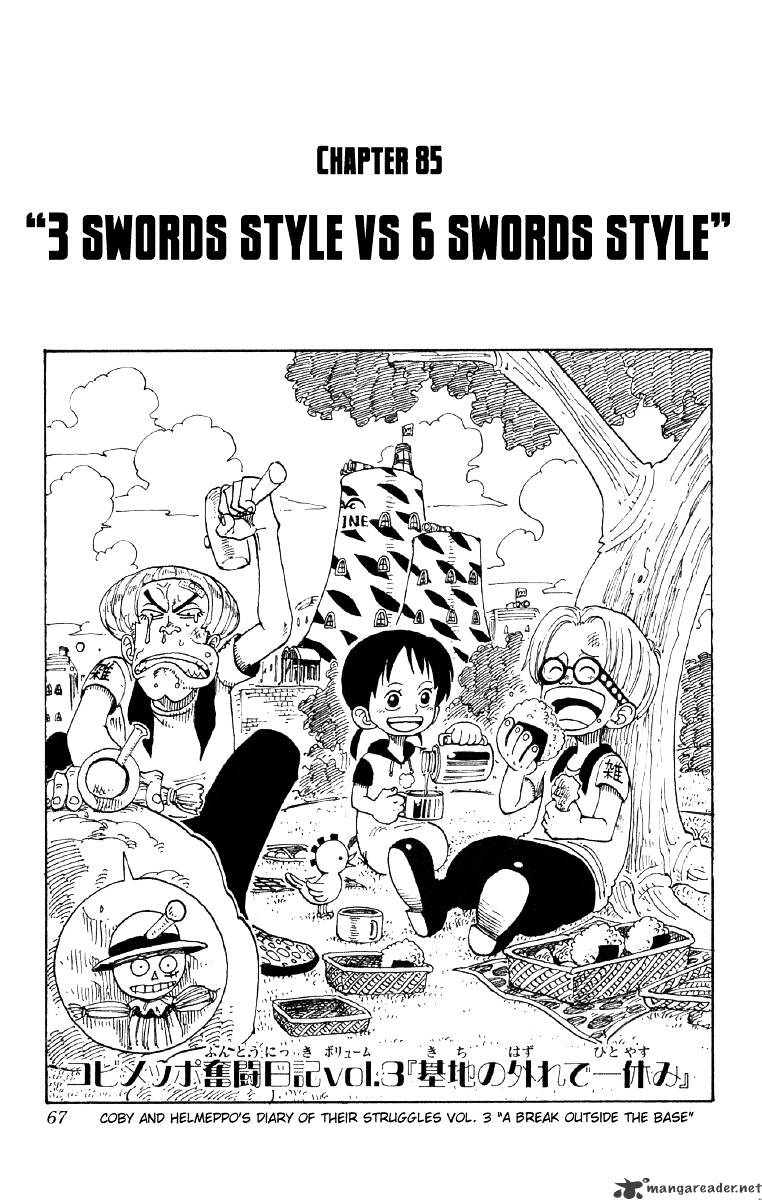 One Piece Chapter 85 : Three Swords Vs Six Swords - Picture 1
