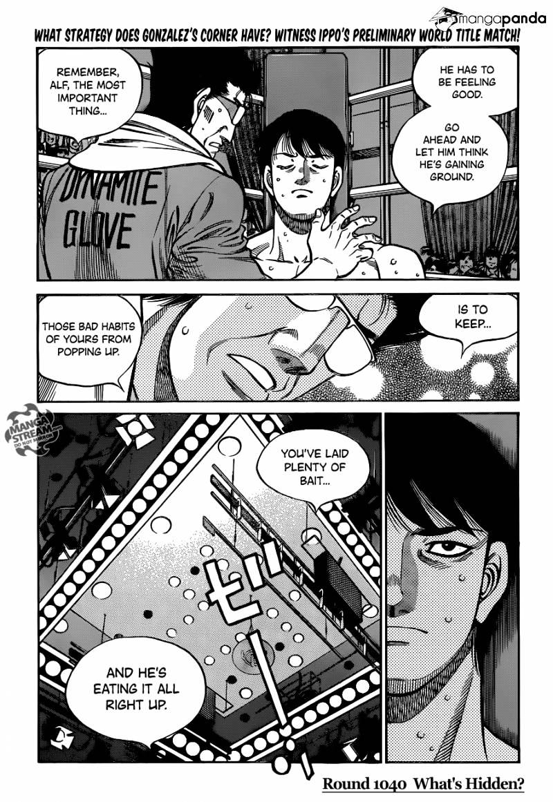 Hajime No Ippo Chapter 1040 : Whats Hidden - Picture 1