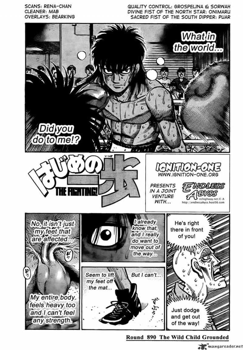 Hajime No Ippo Chapter 890 : The Wild Child Grounded - Picture 1