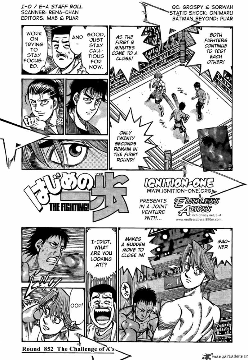 Hajime No Ippo Chapter 852 : The Challenge Of A S - Picture 1