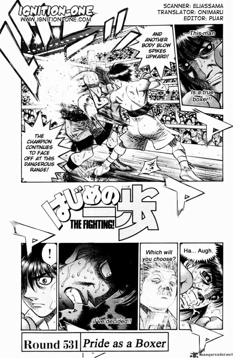 Hajime No Ippo Chapter 531 : A Boxer S Pride - Picture 1