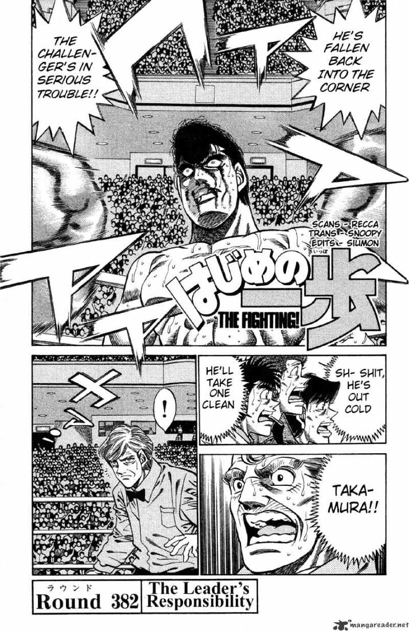 Hajime No Ippo Chapter 382 : The Leader S Responsibility - Picture 1