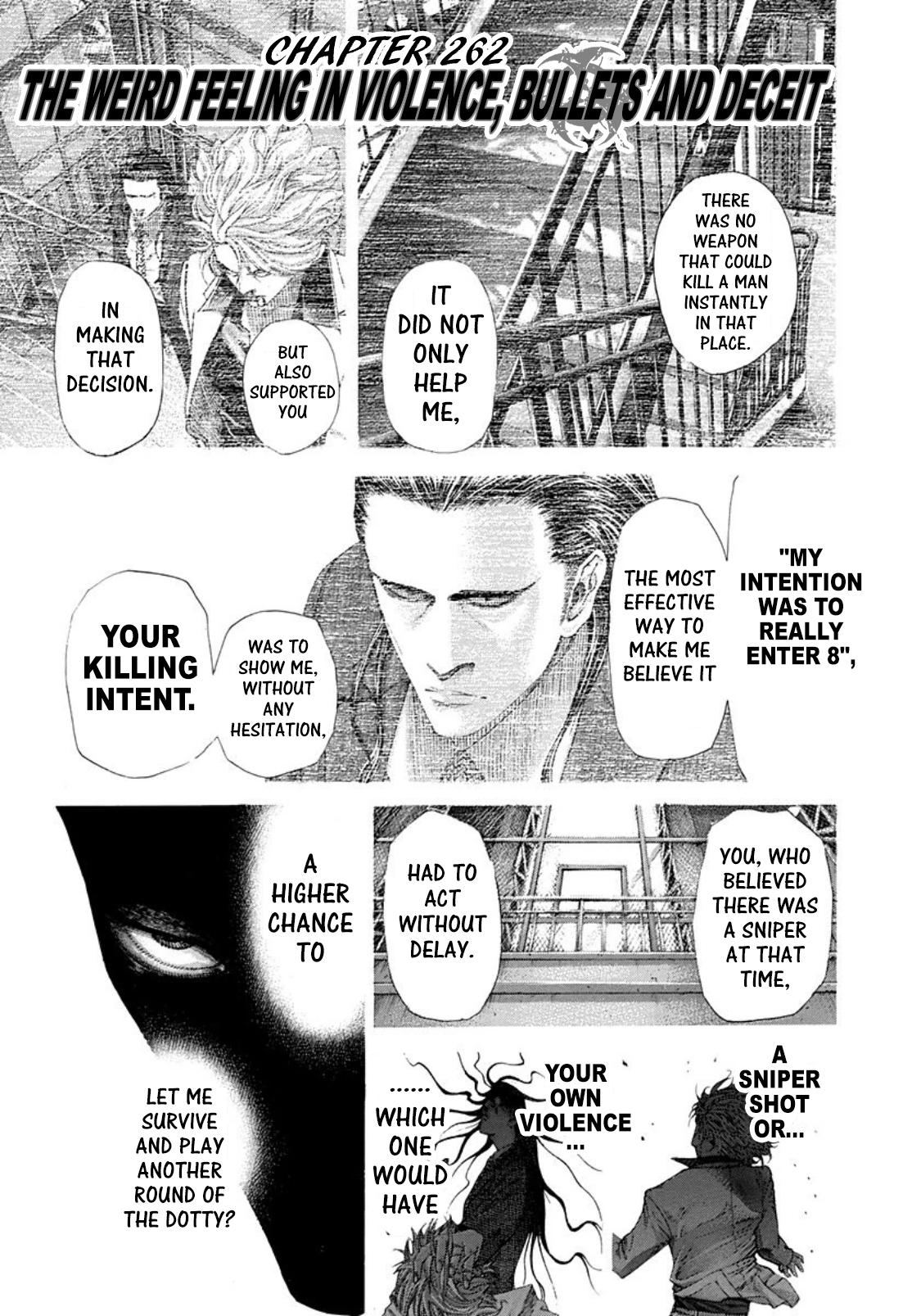 Usogui Chapter 262: The Weird Feeling In Violence, Bullets And Deceit - Picture 1