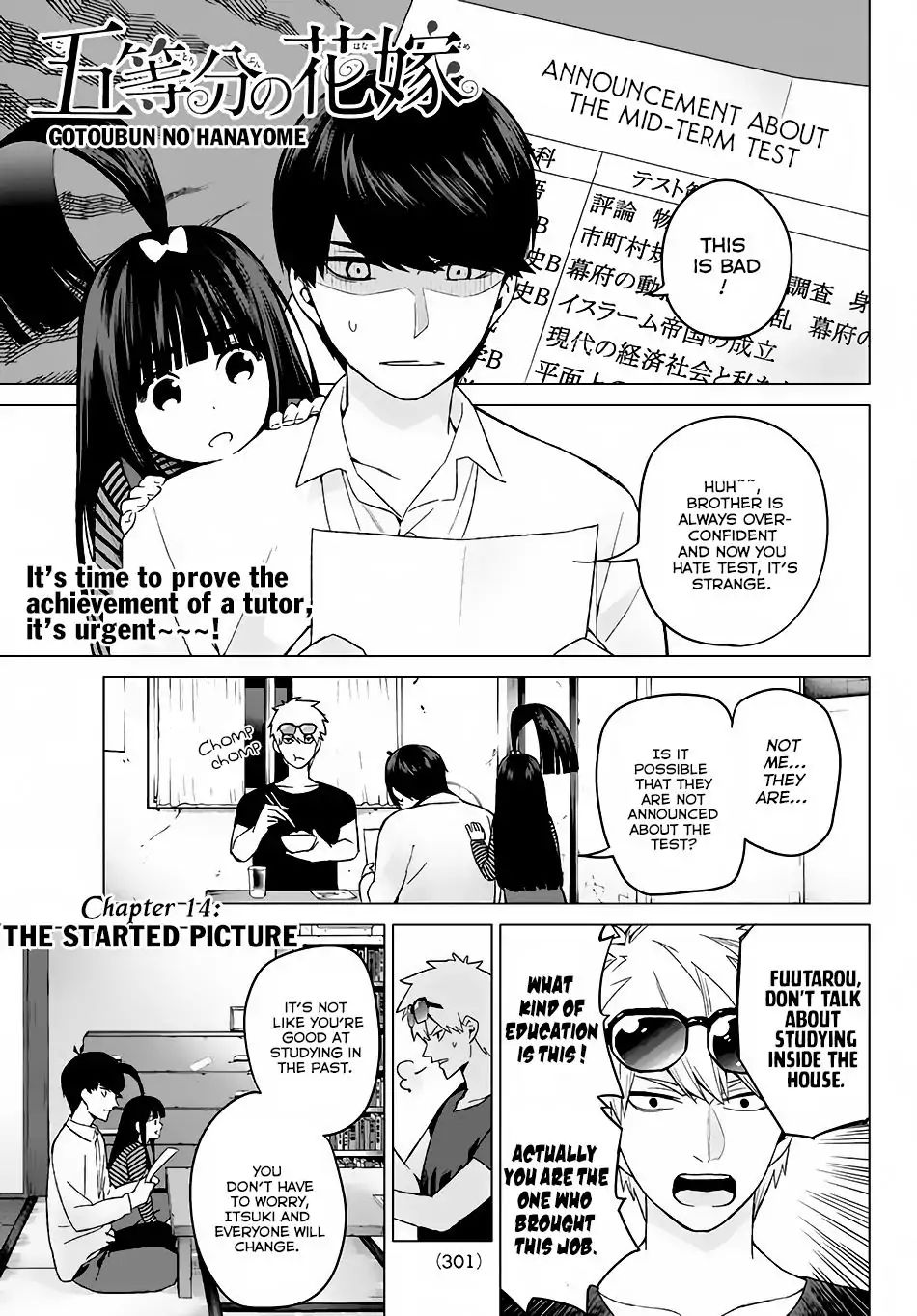 Go-Toubun No Hanayome Vol.2 Chapter 14: The Started Picture - Picture 2