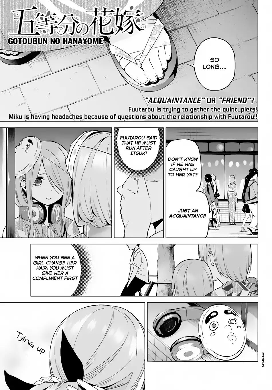 Go-Toubun No Hanayome Vol.2 Chapter 10: Today Is Holiday (4) - Picture 2