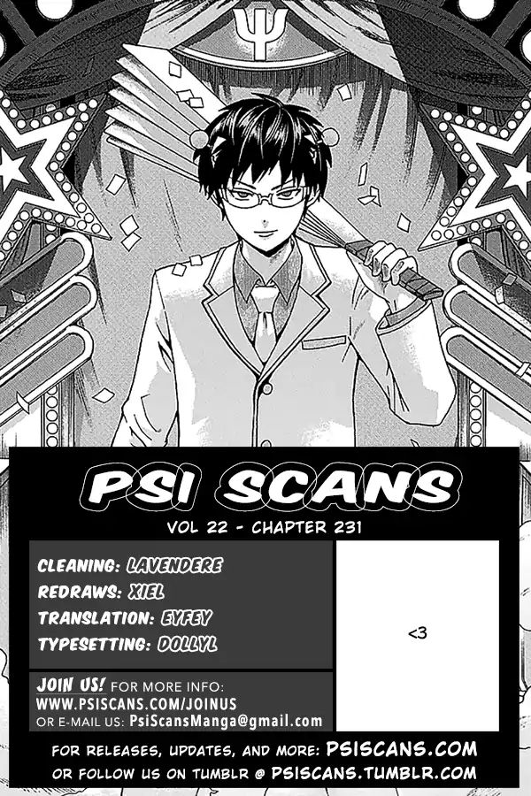 Saiki Kusuo No Sainan Chapter 231: Out Of Sync Boy Girl Relapsionships (First Half) - Picture 1