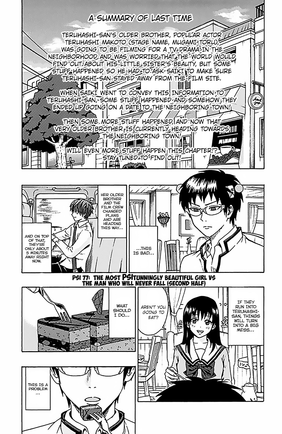 Saiki Kusuo No Sainan Chapter 77 : The Most Psitunningly Beautiful Girl Vs The Man Who Will Never Fall ... - Picture 2
