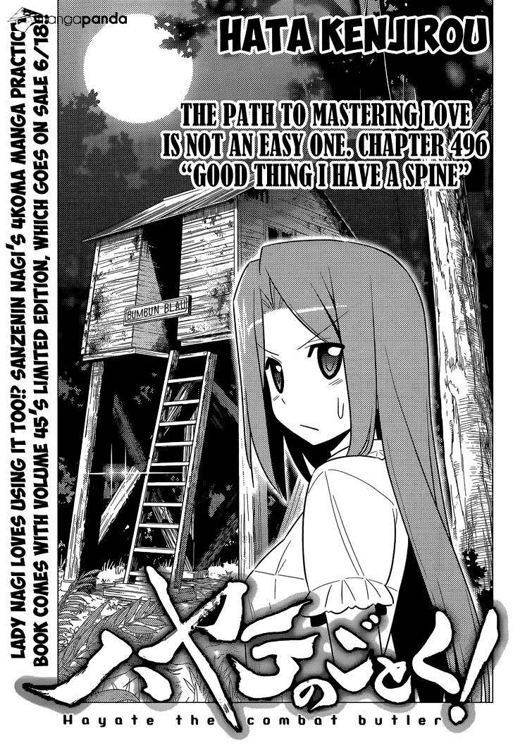 Hayate No Gotoku! Chapter 496 : Good Thing I Have A Spine - Picture 2
