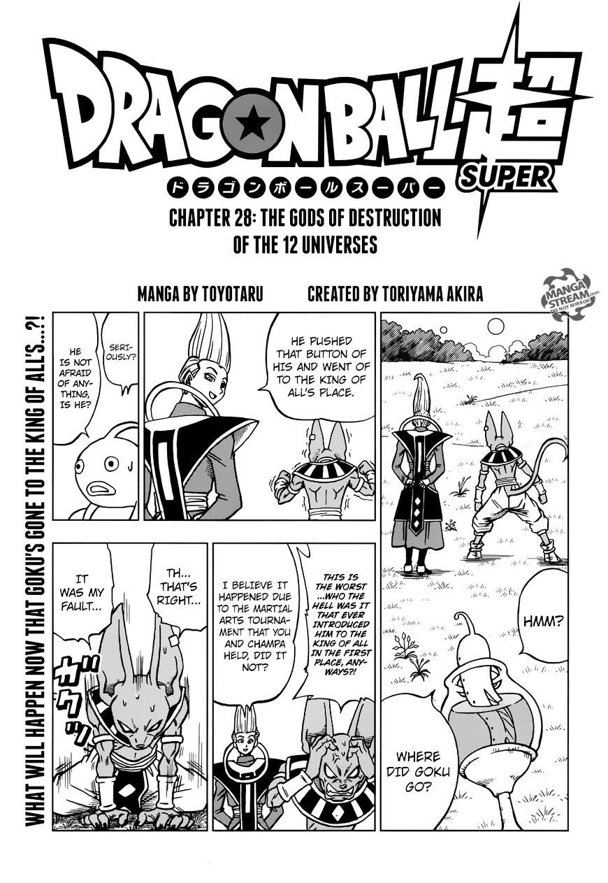 Dragon Ball Chou Chapter 28 : The Gods Of Destruction Of The 12 Universes - Picture 1