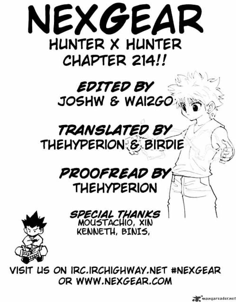 Hunter X Hunter Chapter 214 : Decision - Picture 1