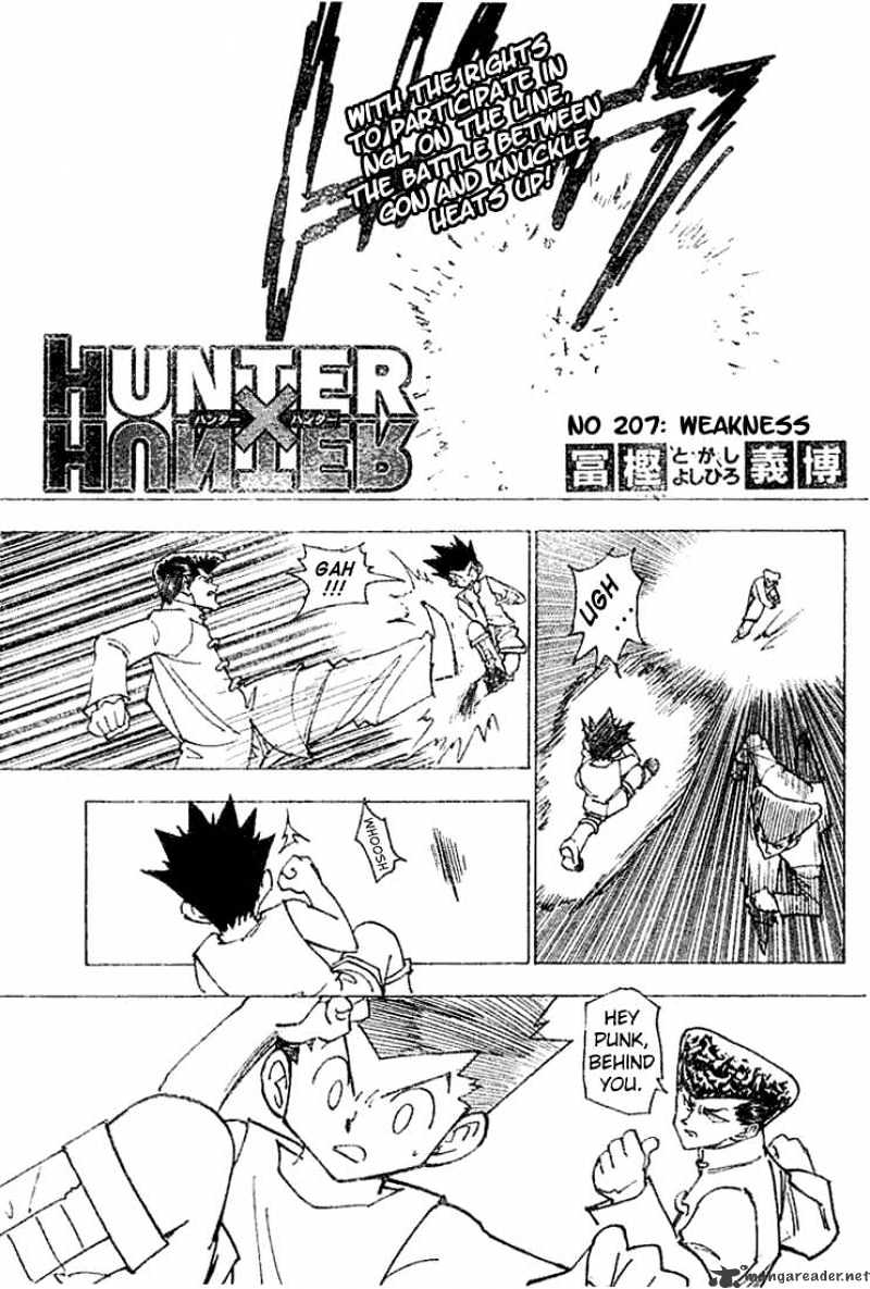 Hunter X Hunter Chapter 207 : Weakness 1 - Picture 2