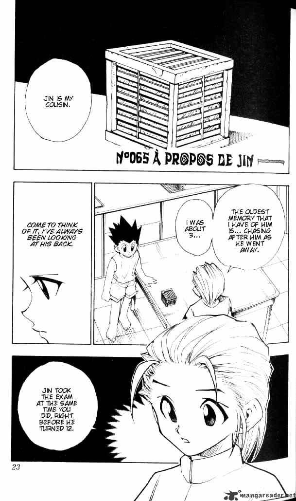 Hunter X Hunter Chapter 65 : About Jin - Picture 1