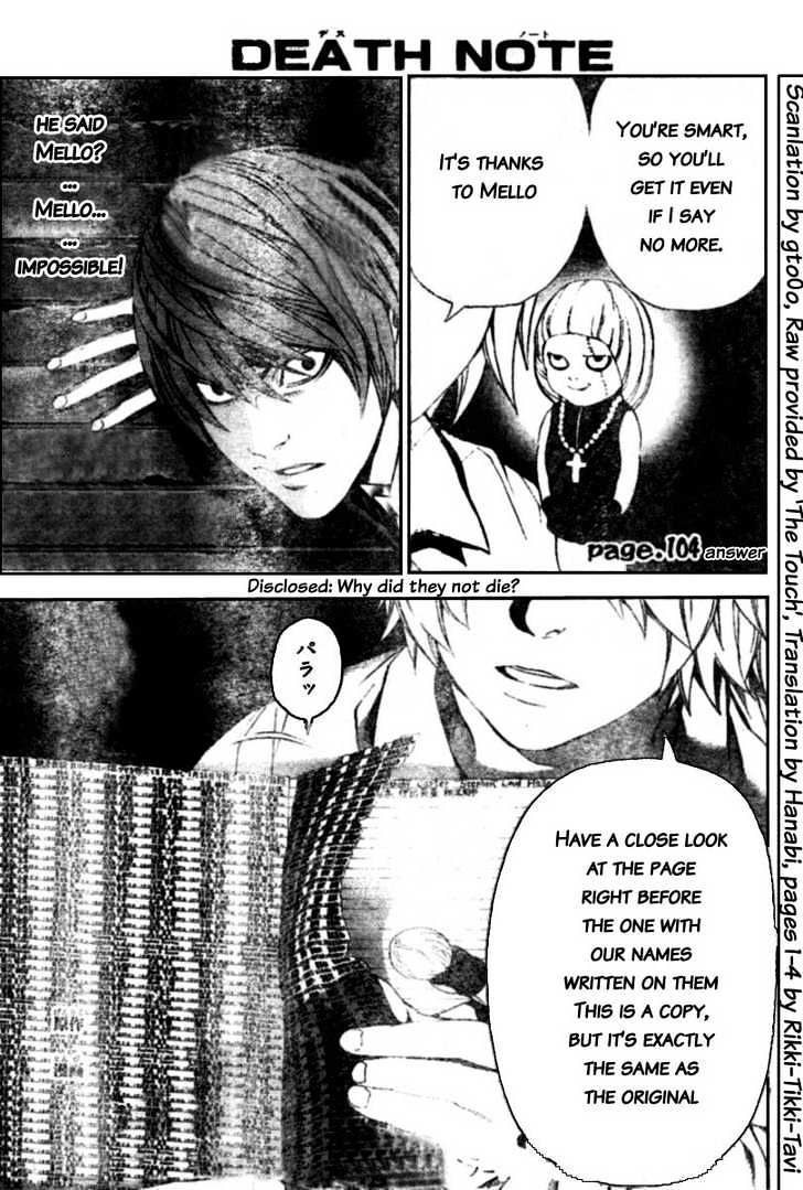 Death Note Vol.12 Chapter 104 : Answer - Picture 1