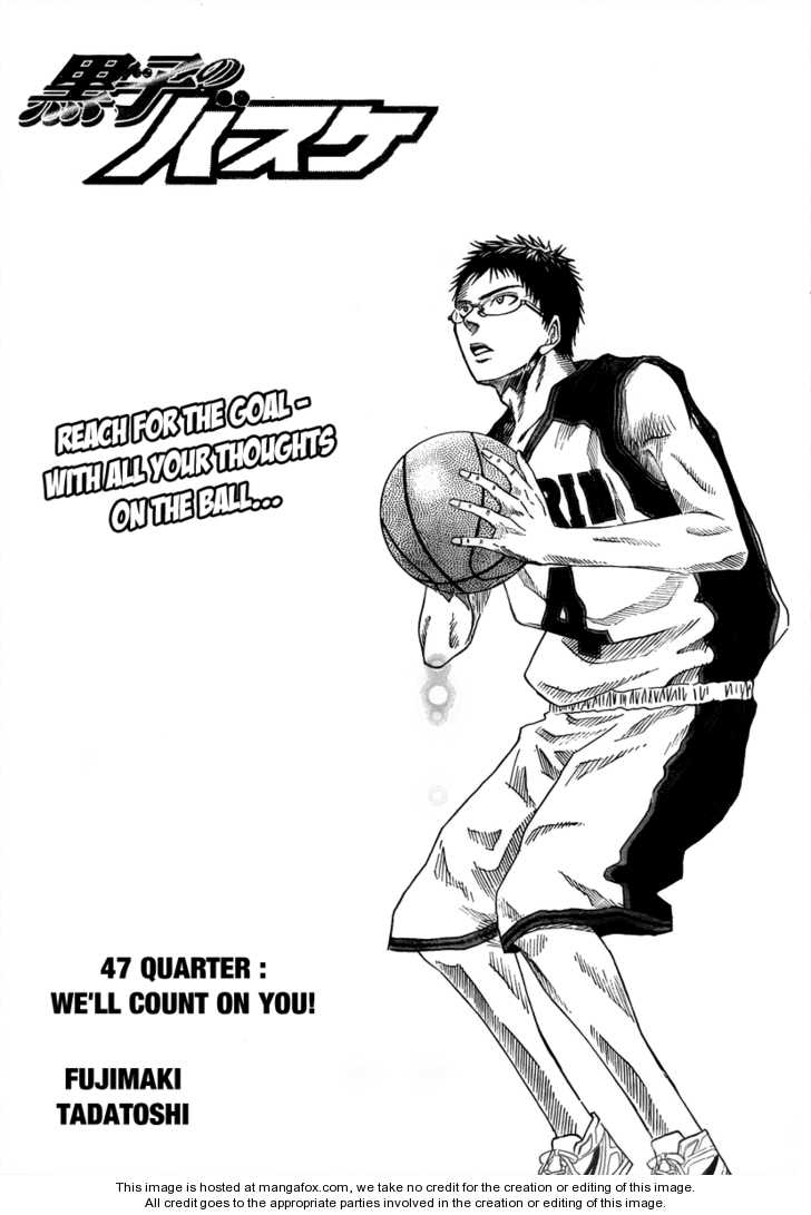 Kuroko No Basket Vol.06 Chapter 047 : We'll Count On You! - Picture 2