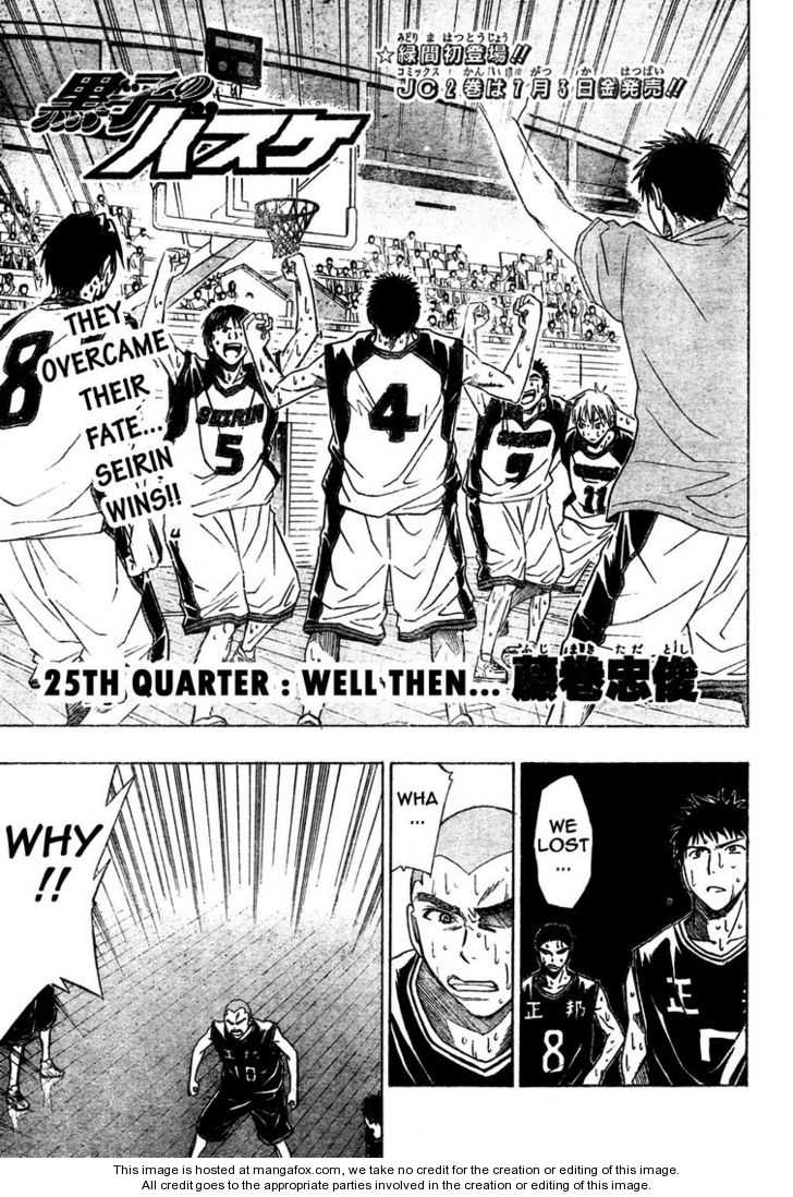 Kuroko No Basket Vol.03 Chapter 025 : Well Then... - Picture 1
