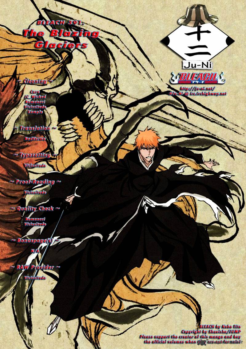 Bleach Chapter 391 : The Blazing Glaicers - Picture 1
