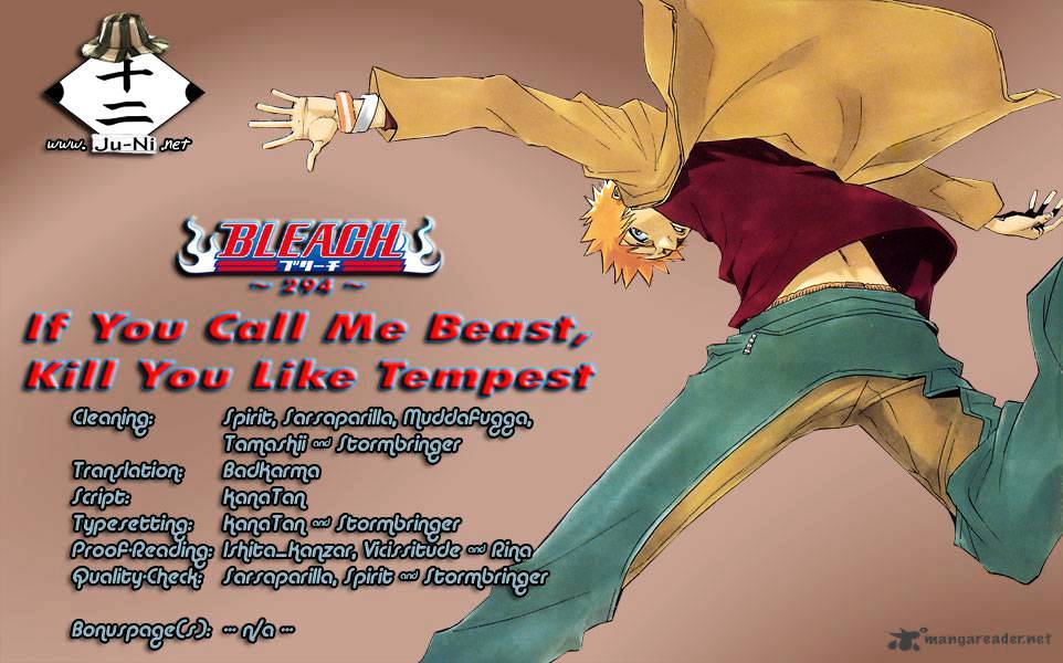 Bleach Chapter 294 : If You Call Me Beast, Kill You Like Tempest - Picture 1