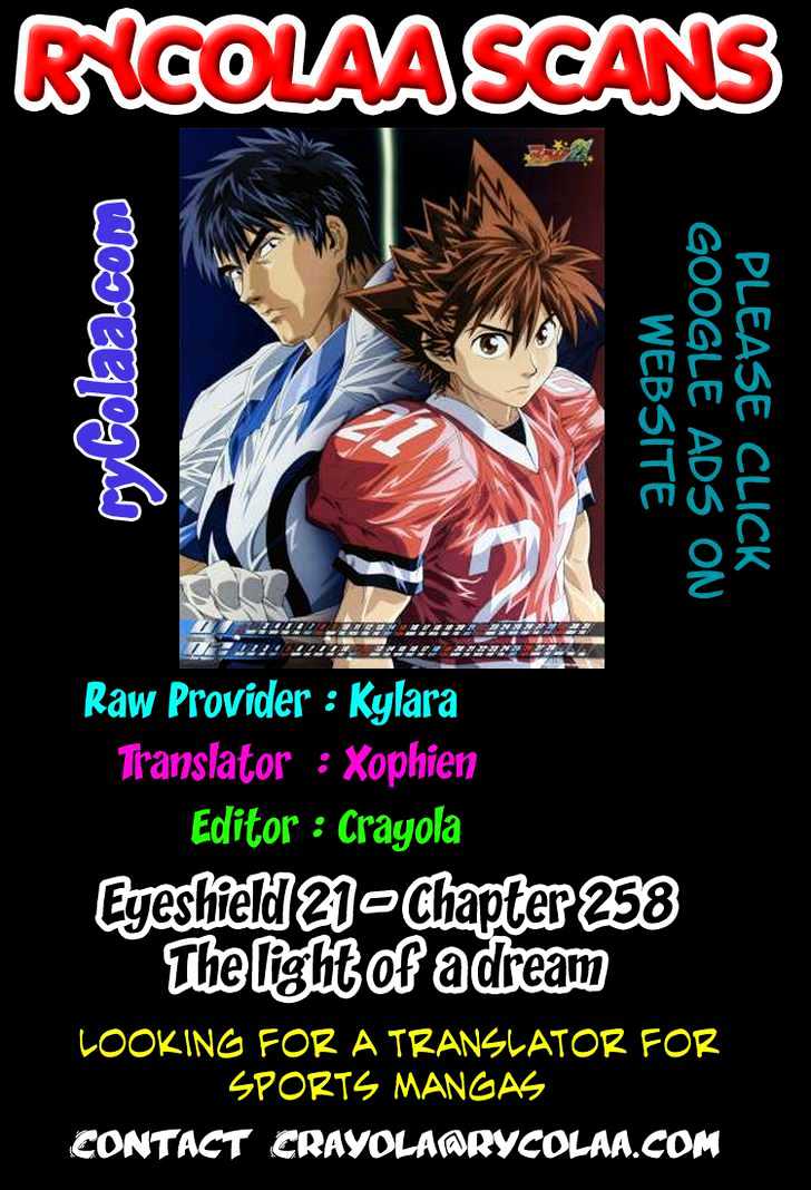 Eyeshield 21 Chapter 258 : The Light Of A Dream - Picture 1