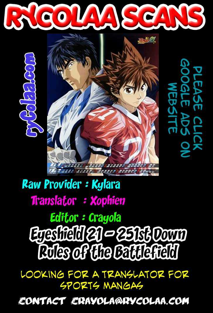 Eyeshield 21 Chapter 251 : Rules Of The Battlefield - Picture 1