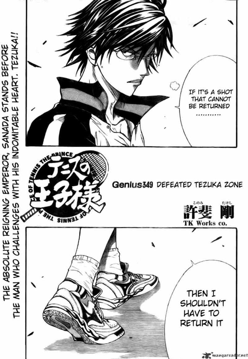 Prince Of Tennis Chapter 349 : Defeated Tezuka Zone - Picture 3