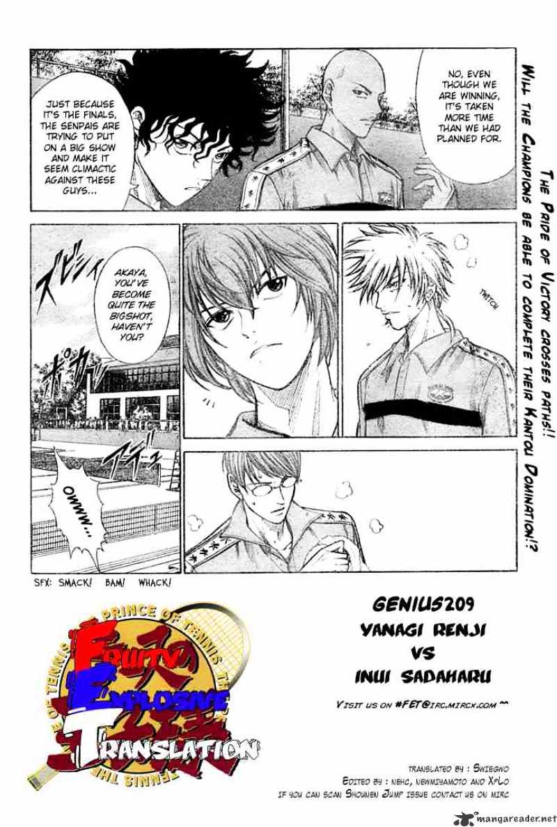 Prince Of Tennis Chapter 209 : Yanagi Renji Vs Inui Sadaharu - Picture 2