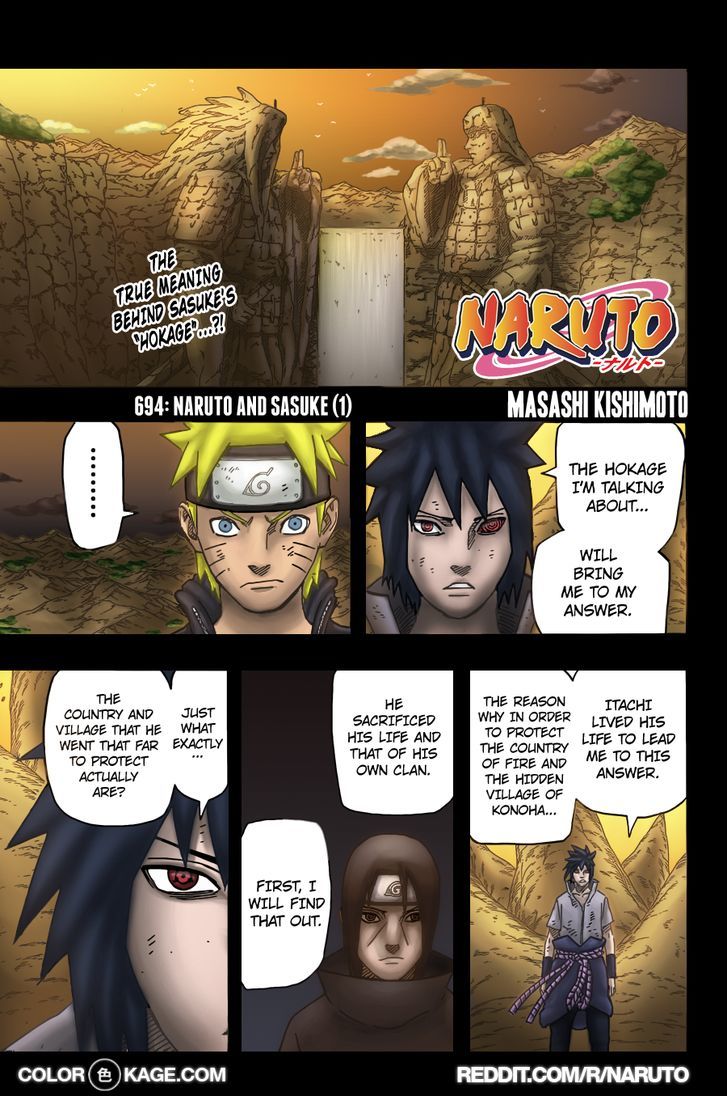 Naruto Vol.72 Chapter 694.1 : Naruto And Sasuke (1) - Picture 2