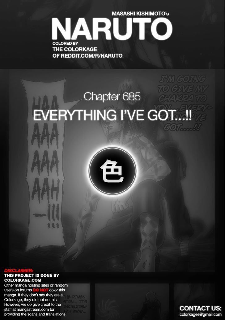 Naruto Vol.71 Chapter 685.1 : Everything I've Got...!! - Picture 1